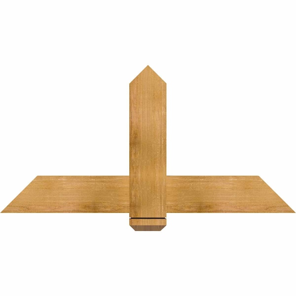 Ekena Millwork Eugene Rough Sawn Timber Gable Bracket, Western Red Cedar, 48"W x 24"H x 2"D x 6"F, 12/12 Pitch GBW048X24X0206EUG00RWR - main